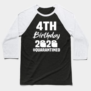 4th Birthday 2020 Quarantined Baseball T-Shirt